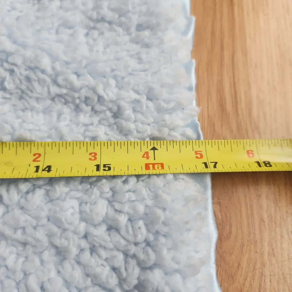 Stephan Baby‎ Plush Bear Security Lovey Blanket Blue Satin Trim Minky Sherpa